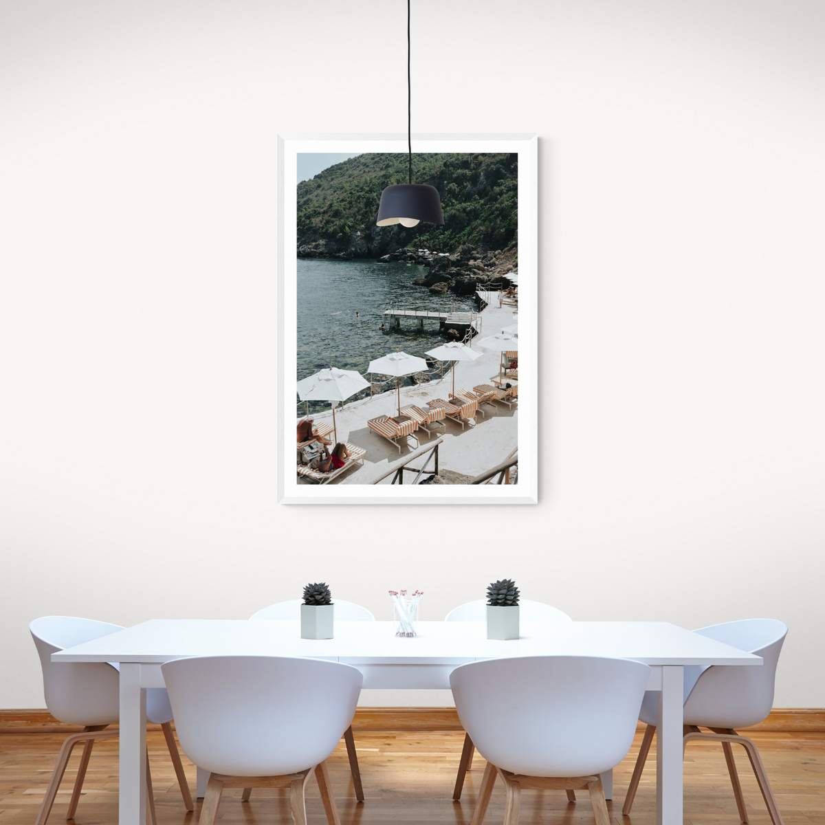 Always Better Together Tuscany coastal Italian wall art framed print styled in a room view 3