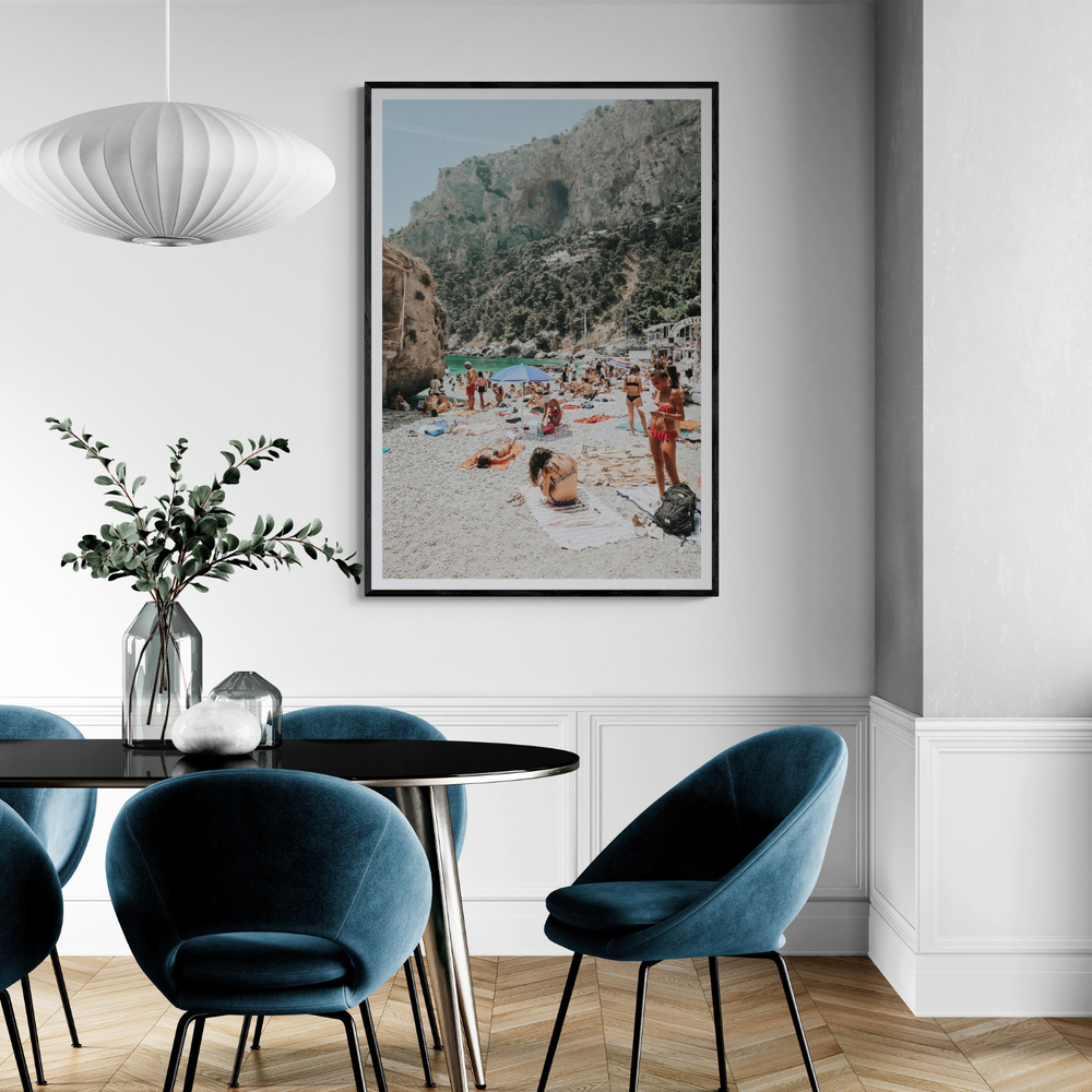 Marina Piccola Capri Mediterranean wall art framed print styled in a room view 2