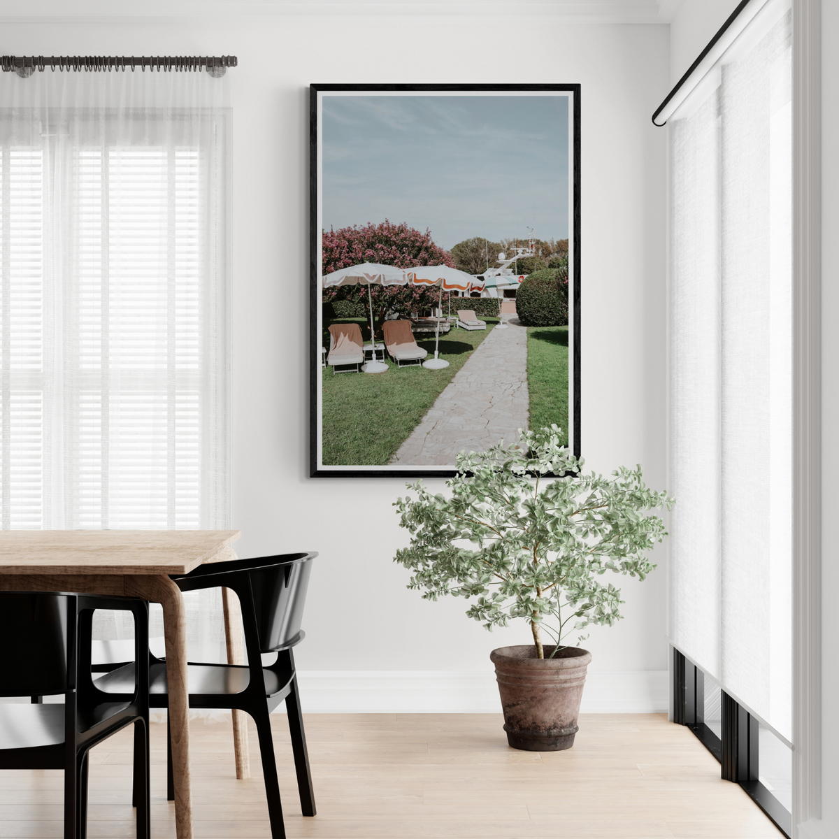 A Bellini Awaits Venice Italian wall art framed print styled in a room view 2
