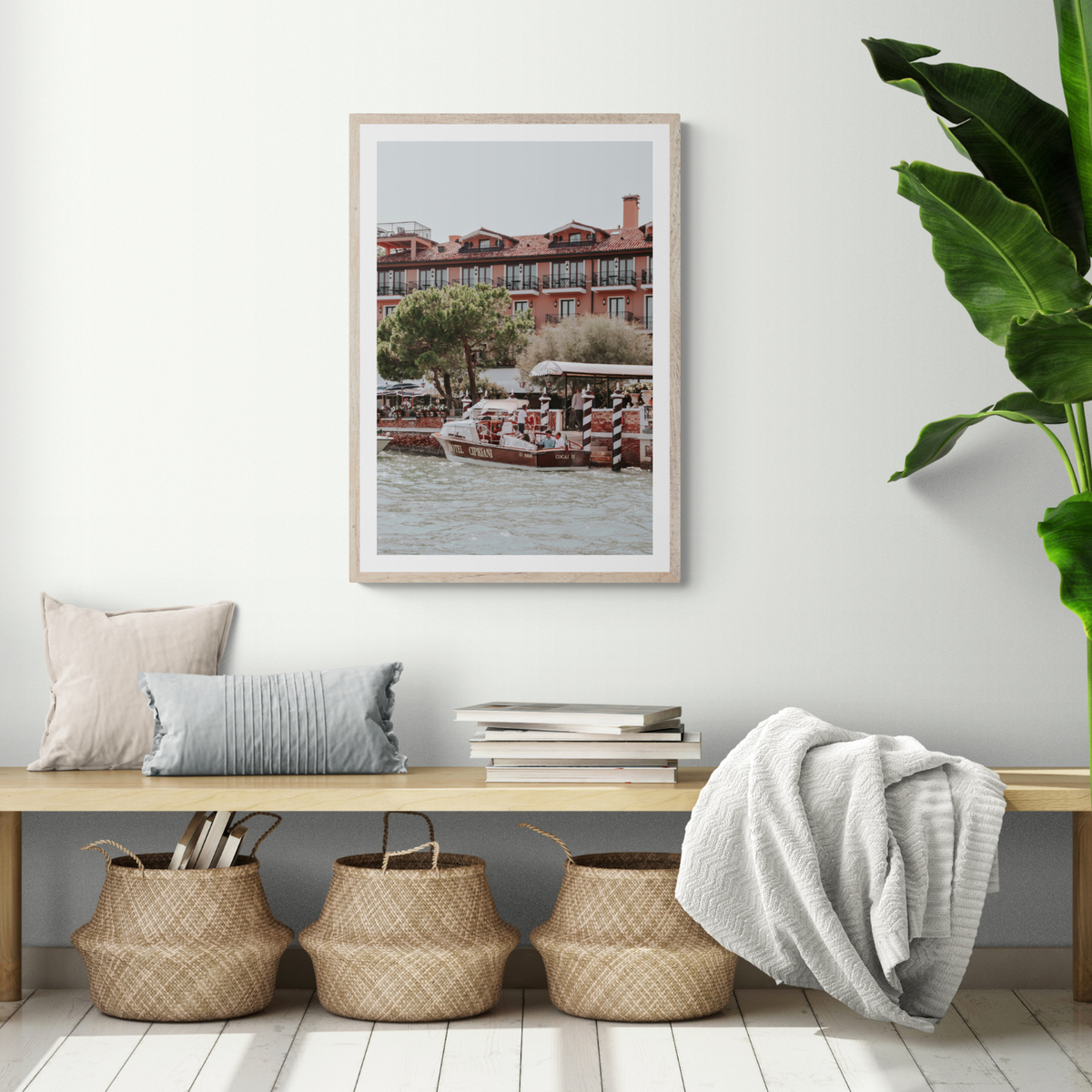 Cocai II Venice Italian wall art framed print styled in a room
