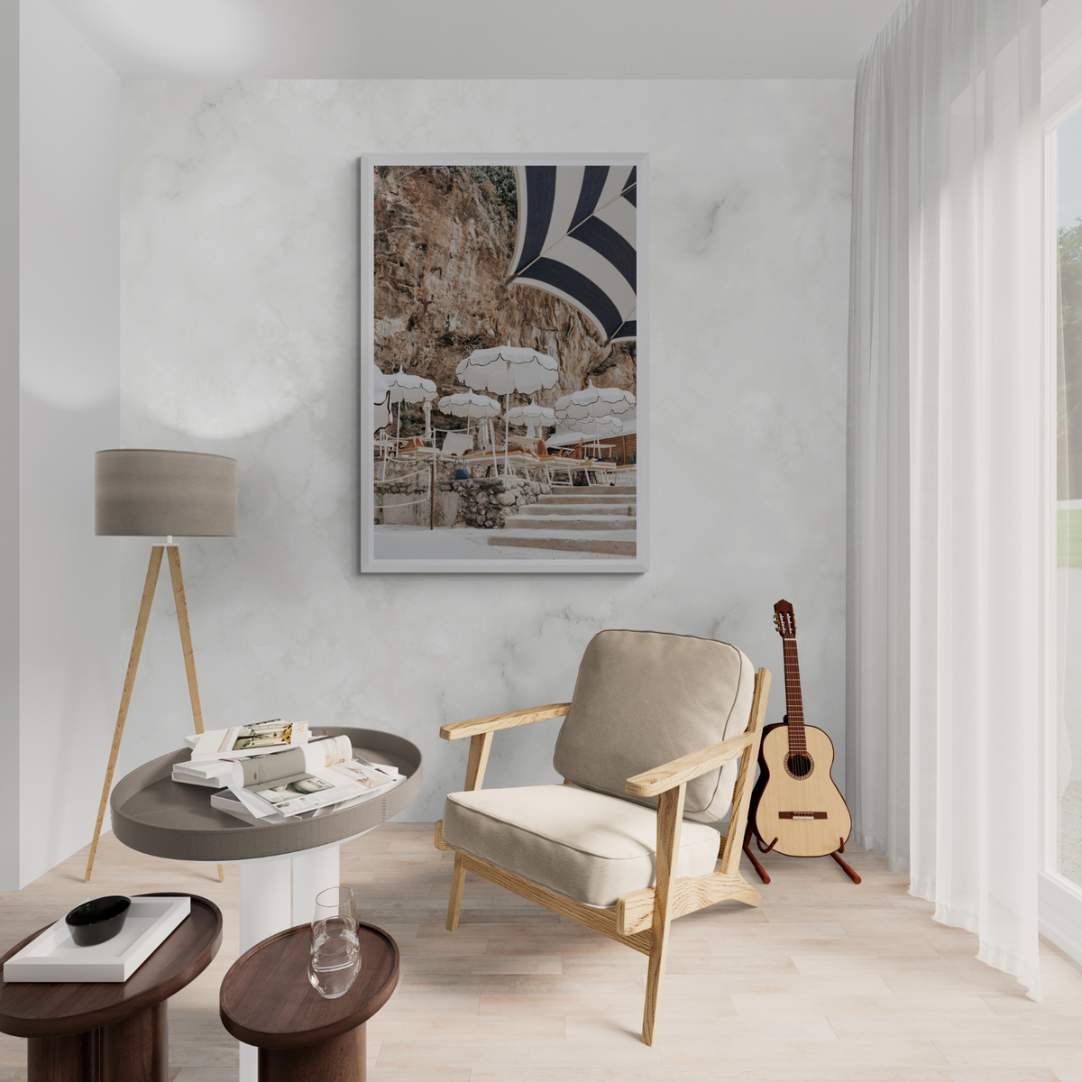 Rocky Refuge artwork styled in a room
