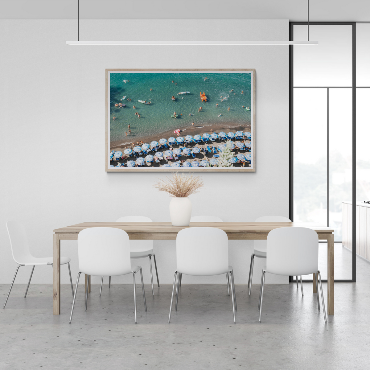 The Sea of Tranquility Sorrento coastal wall art framed print styled in a room view 3
