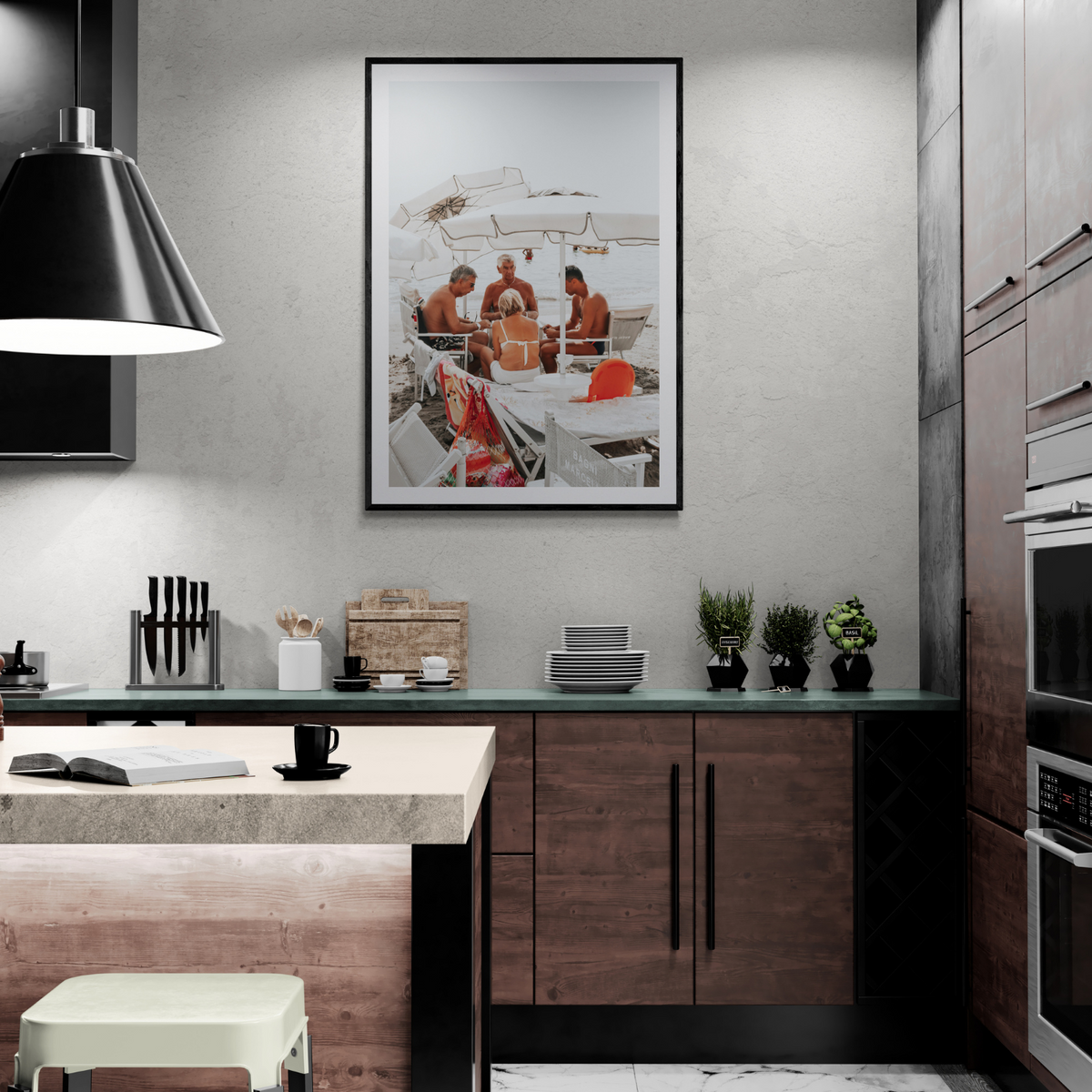 Luck Of The Draw Alassio Italian wall art framed print styled in a room view 2