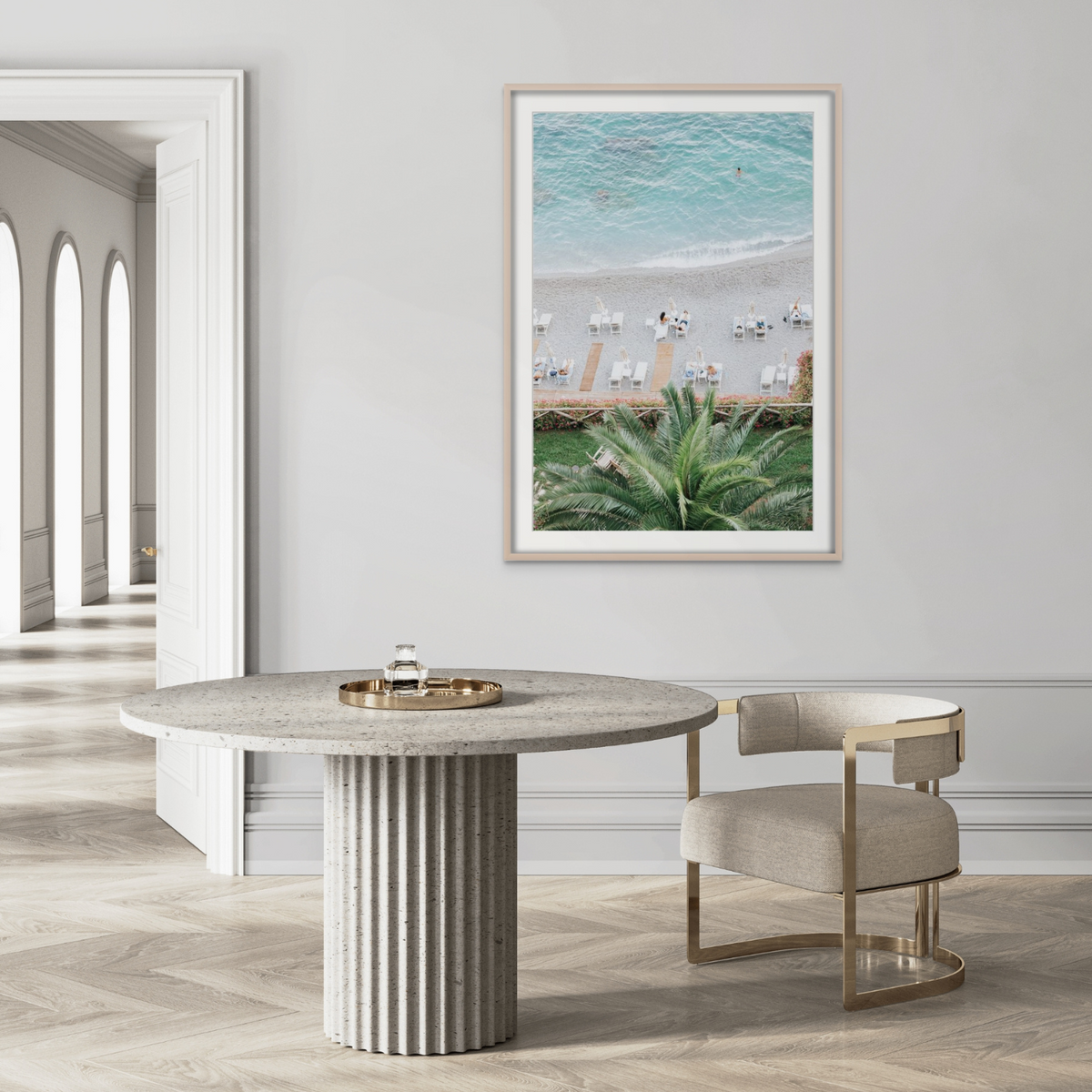 Paradiso Amalfi Mediterranean wall art framed print styled in a room view 3