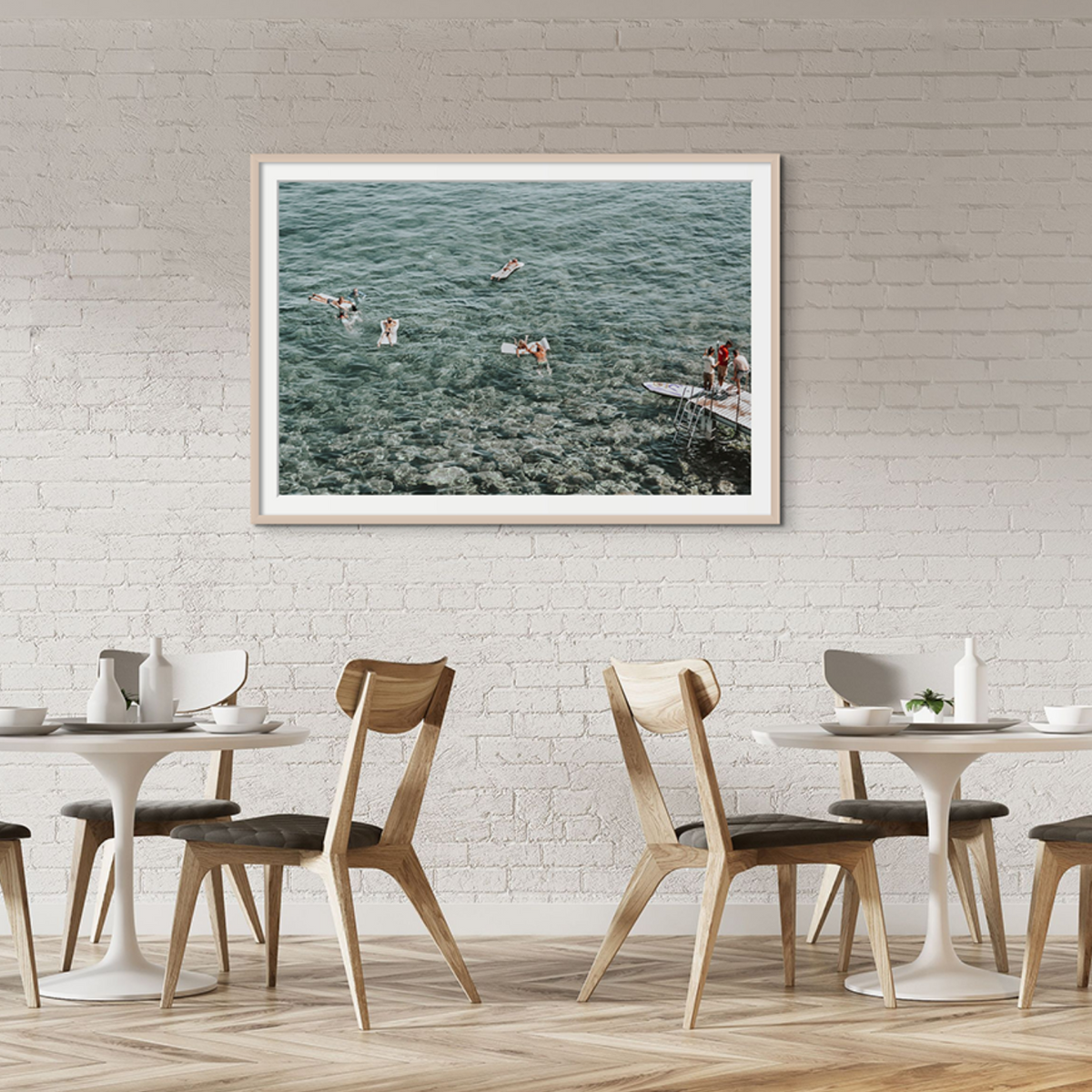 Having A Whale Of A Time Tuscany coastal wall art framed print styled in a room view 3