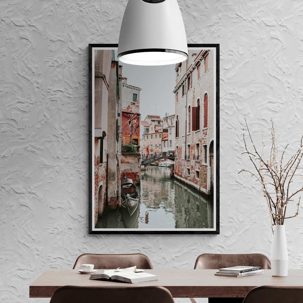Laguna Veneta Venice Italian wall art framed print styled in a room view 2
