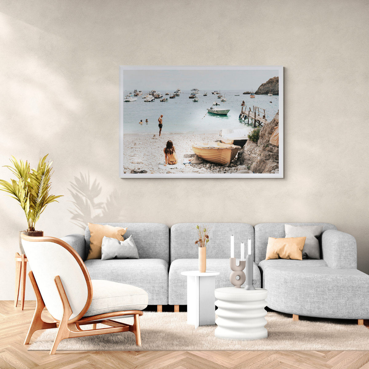 L'Osservatore Nerano wall art framed print styled in a room view 2