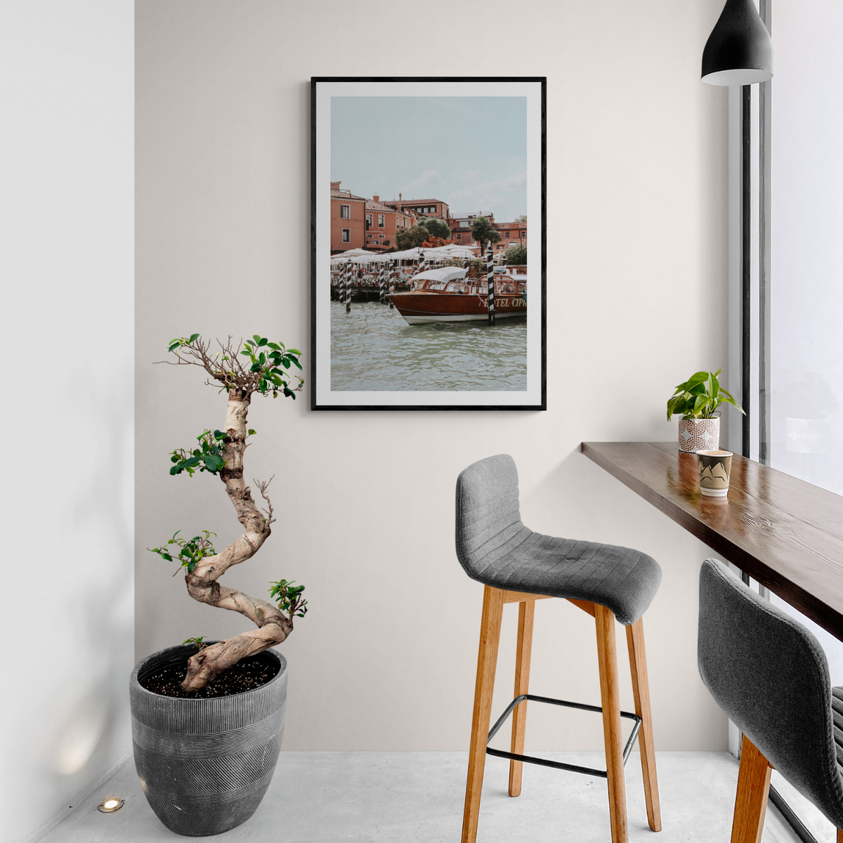 Queen Of The Adriatic Venice Italian wall art framed print styled in a room view 3