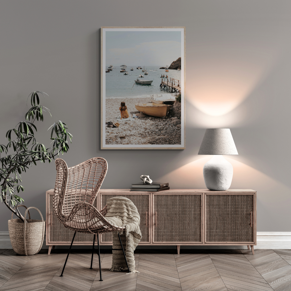 Solo Sojourn Nerano wall art framed print styled in a room view 3
