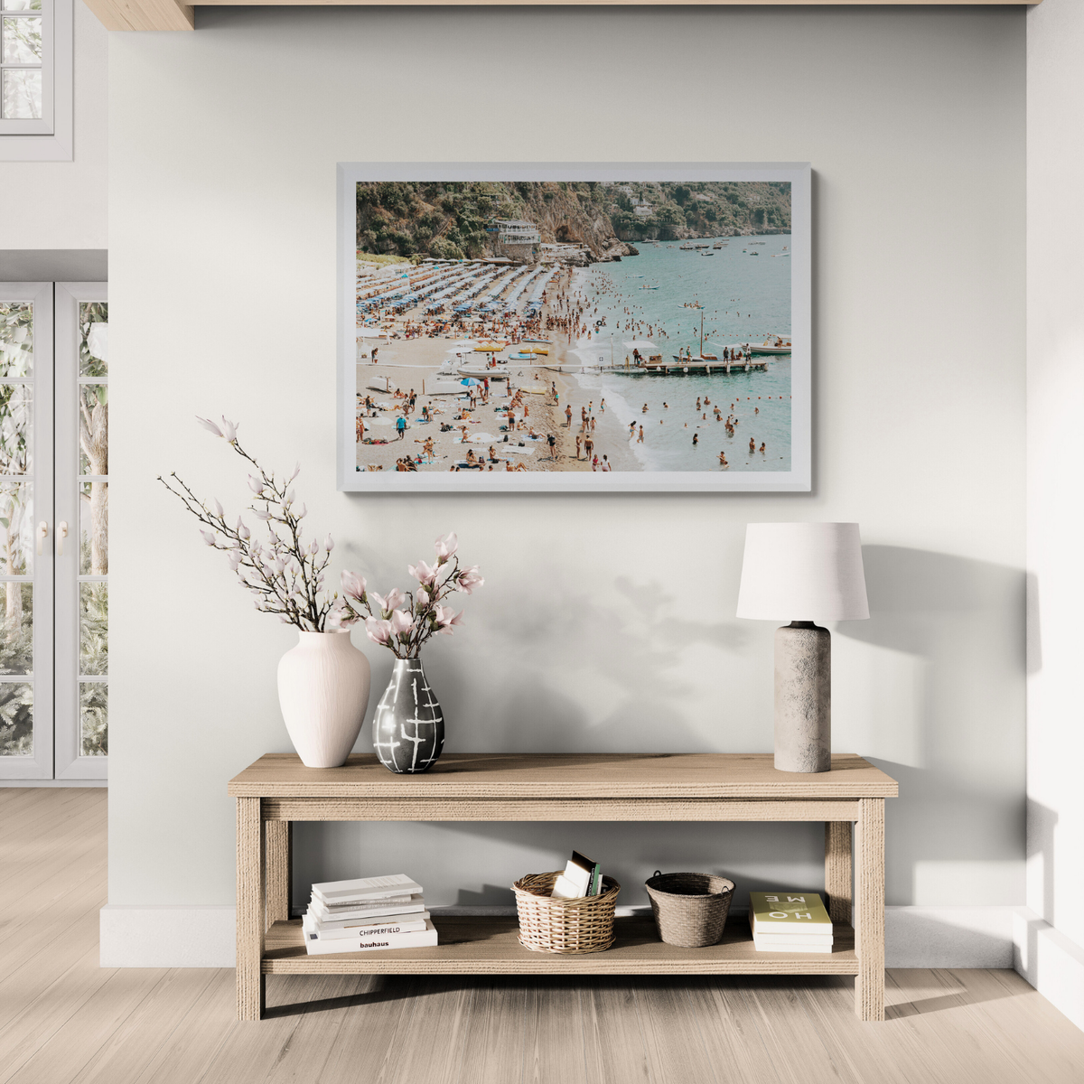 Vista Costiera Positano decor wall art framed print styled in a room view 3