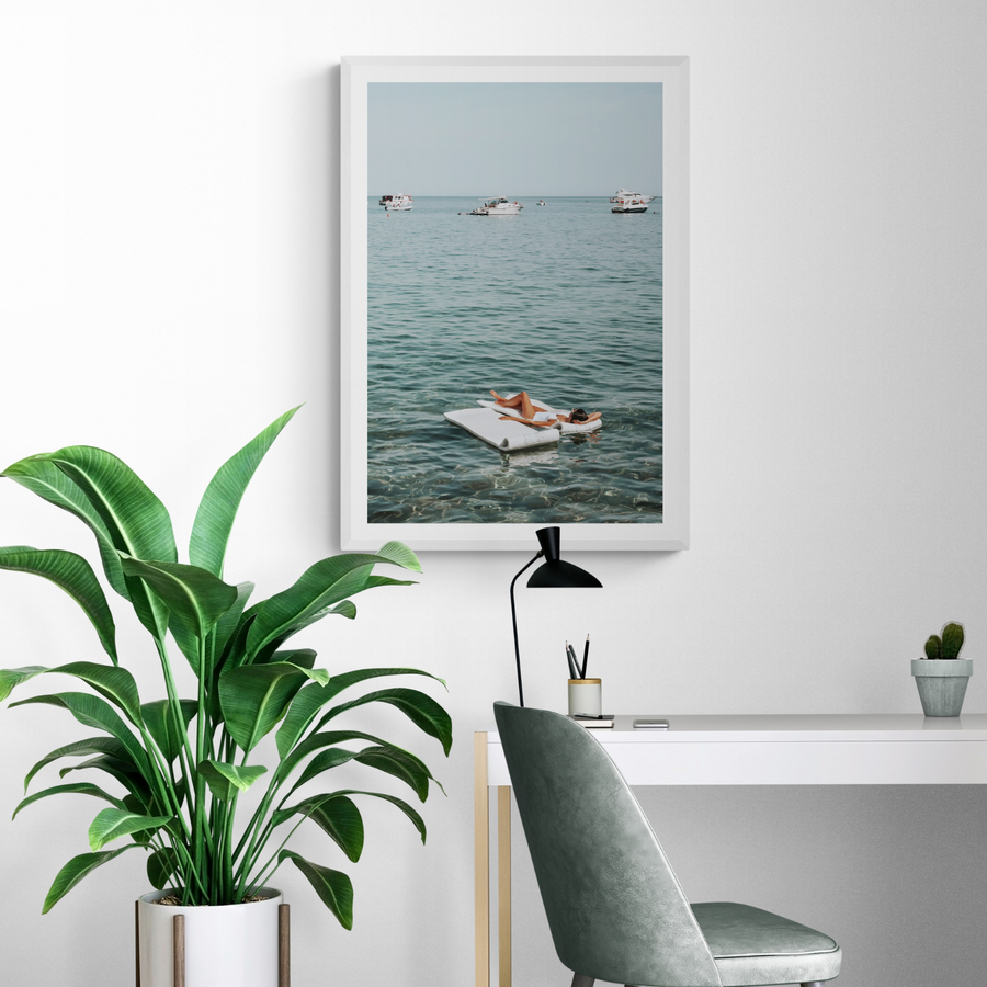 Style Queen Tuscany coastal wall art framed print styled in a room view 2