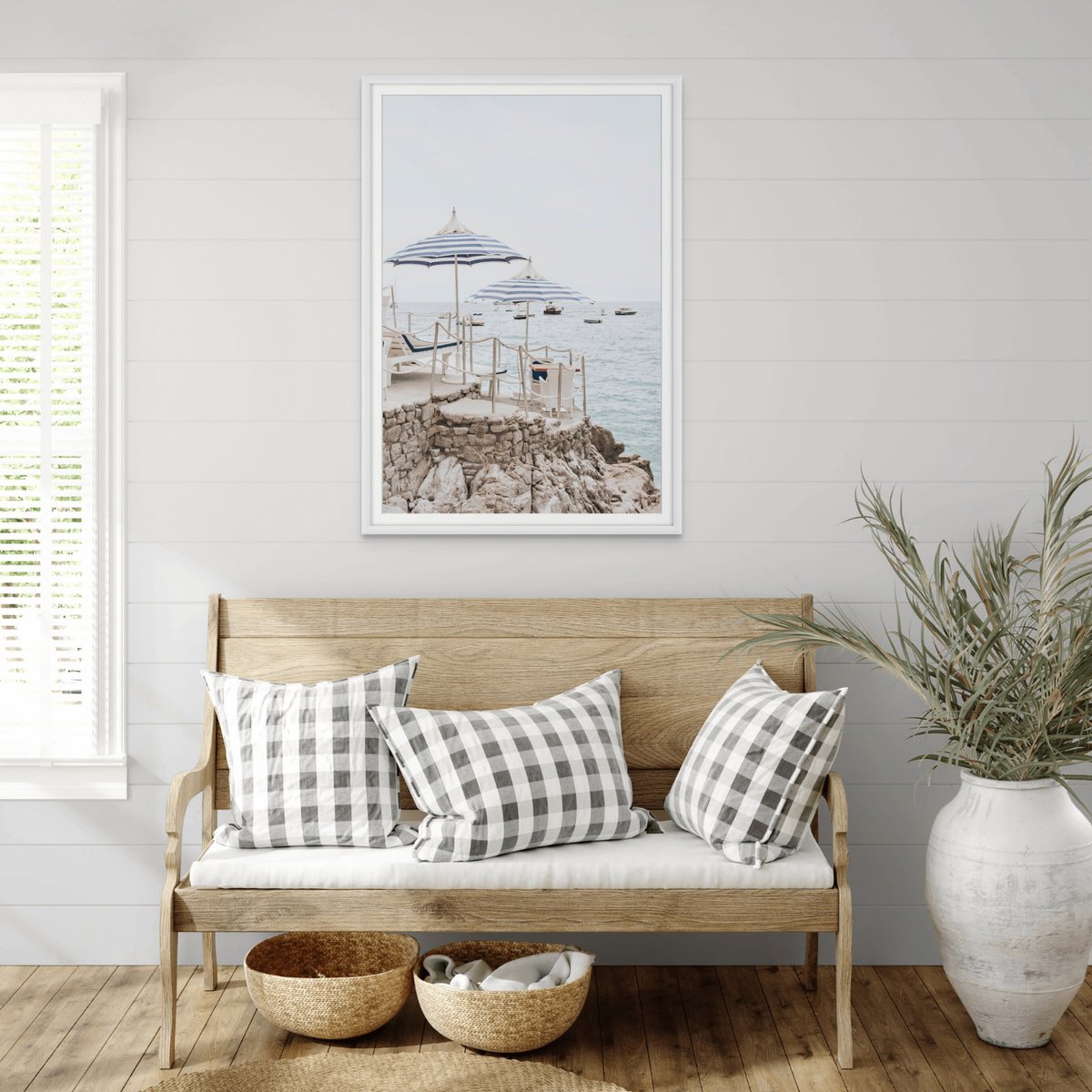 La Scogliera Positano wall art framed print styled in a room