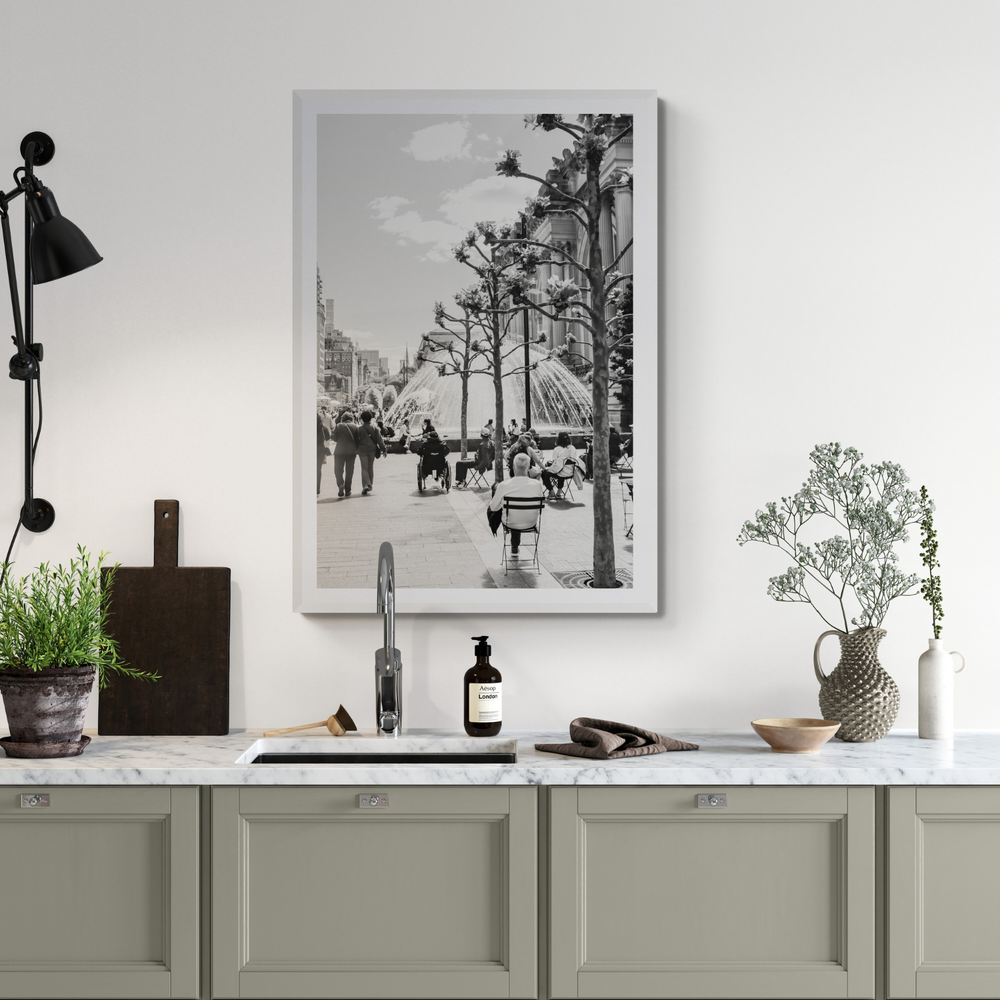 Luminary Noir New York NYC Black & White wall art framed print styled in a room view 3