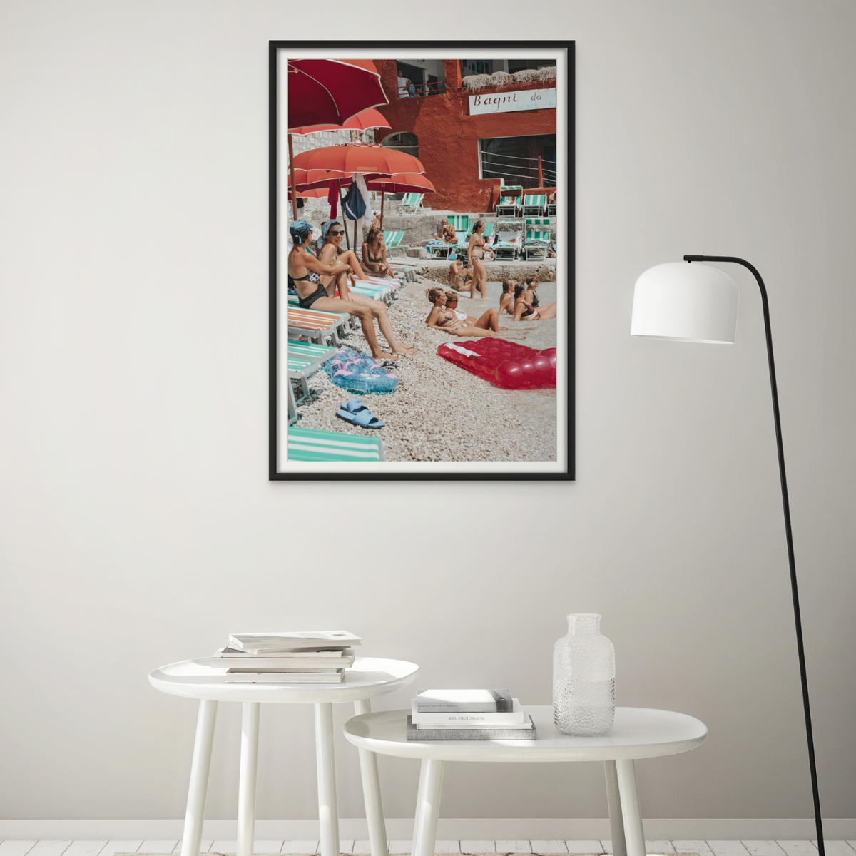 La Dolce Vita Capri Italian Mediterranean decor wall art framed print styled in a room view 3