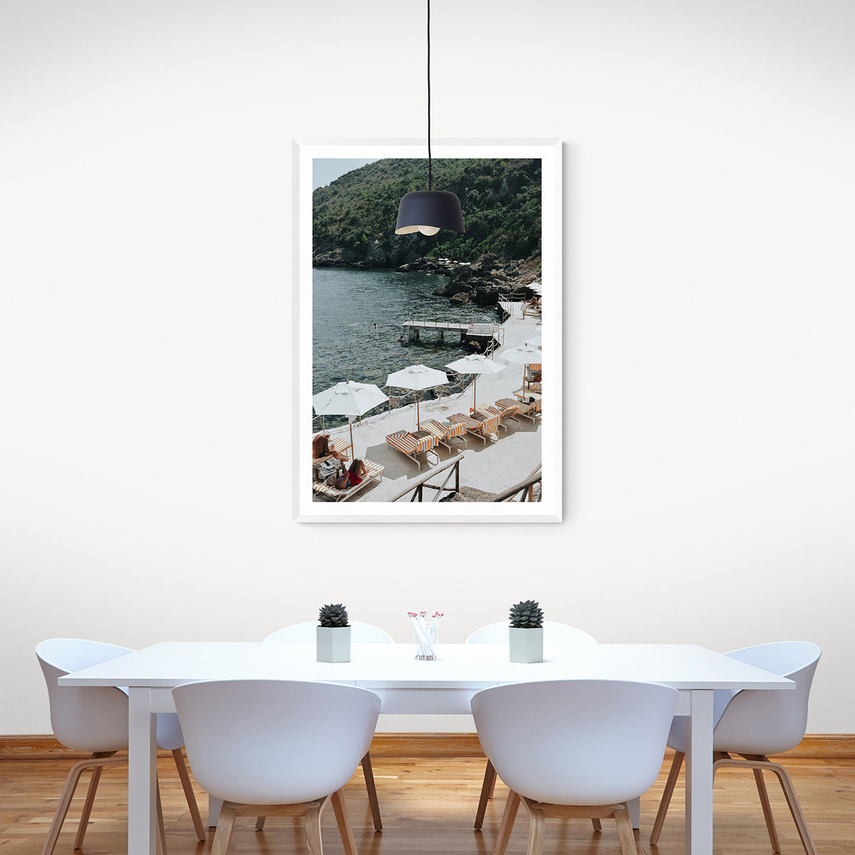 Framed Amichi Co artwork styled in a calm interior