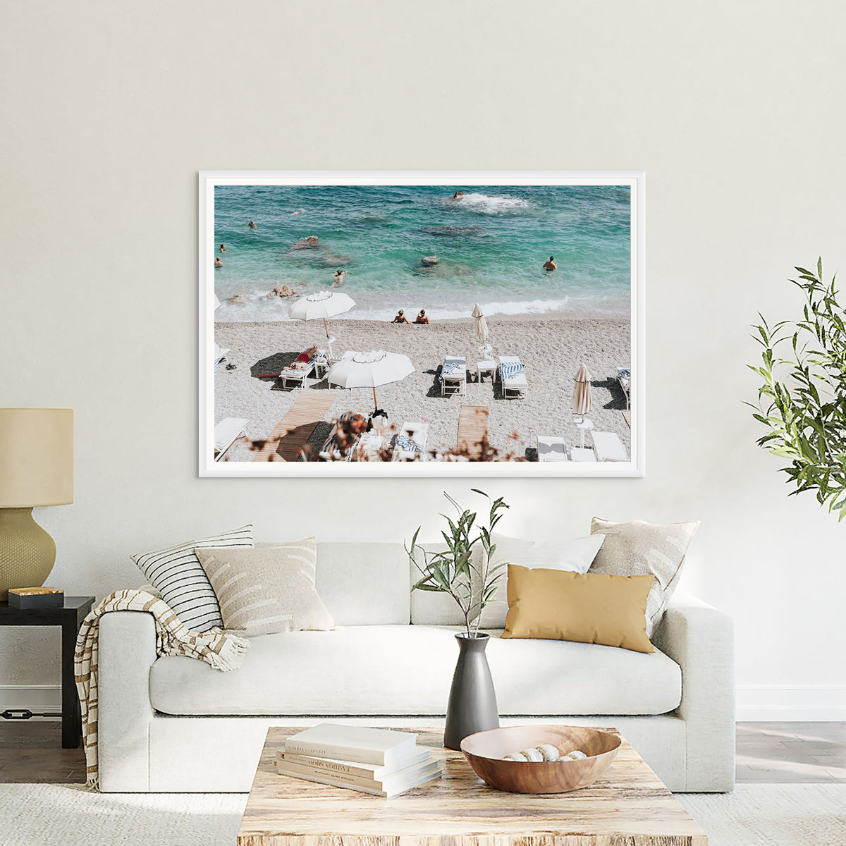 Amicizia framed wall art print styled in a living room interior