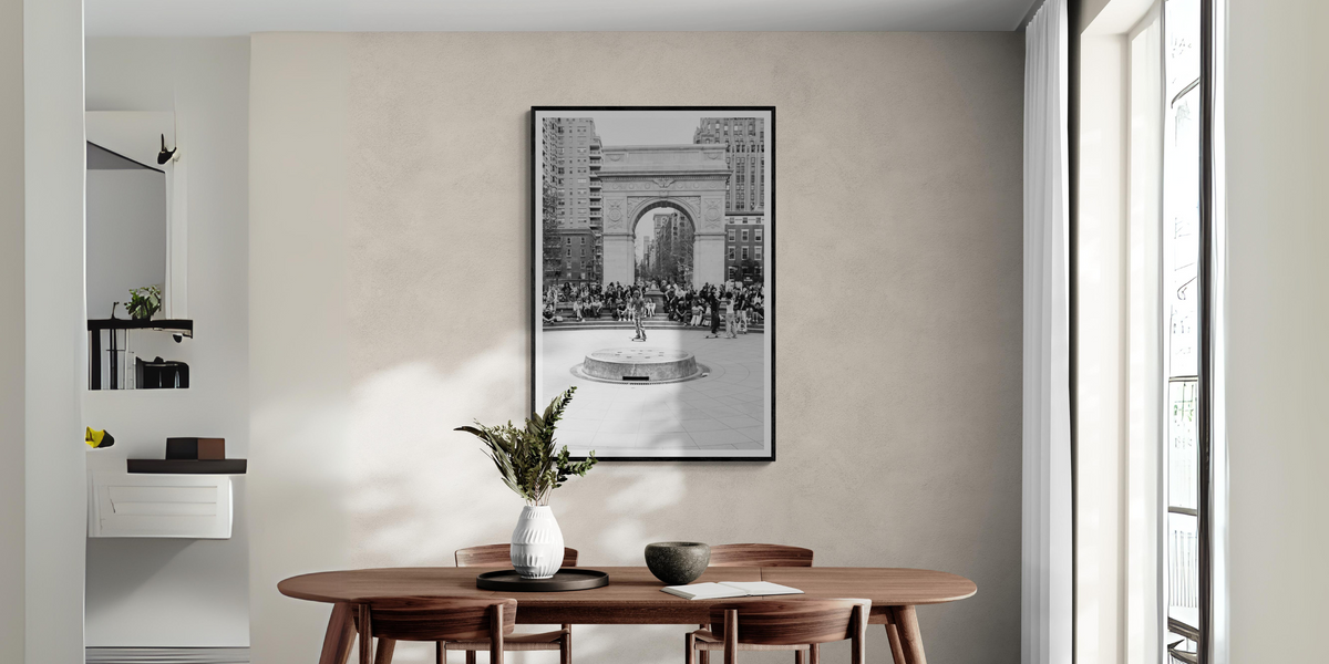 Concrete Conqueror fine art print styled in a contemporary interior