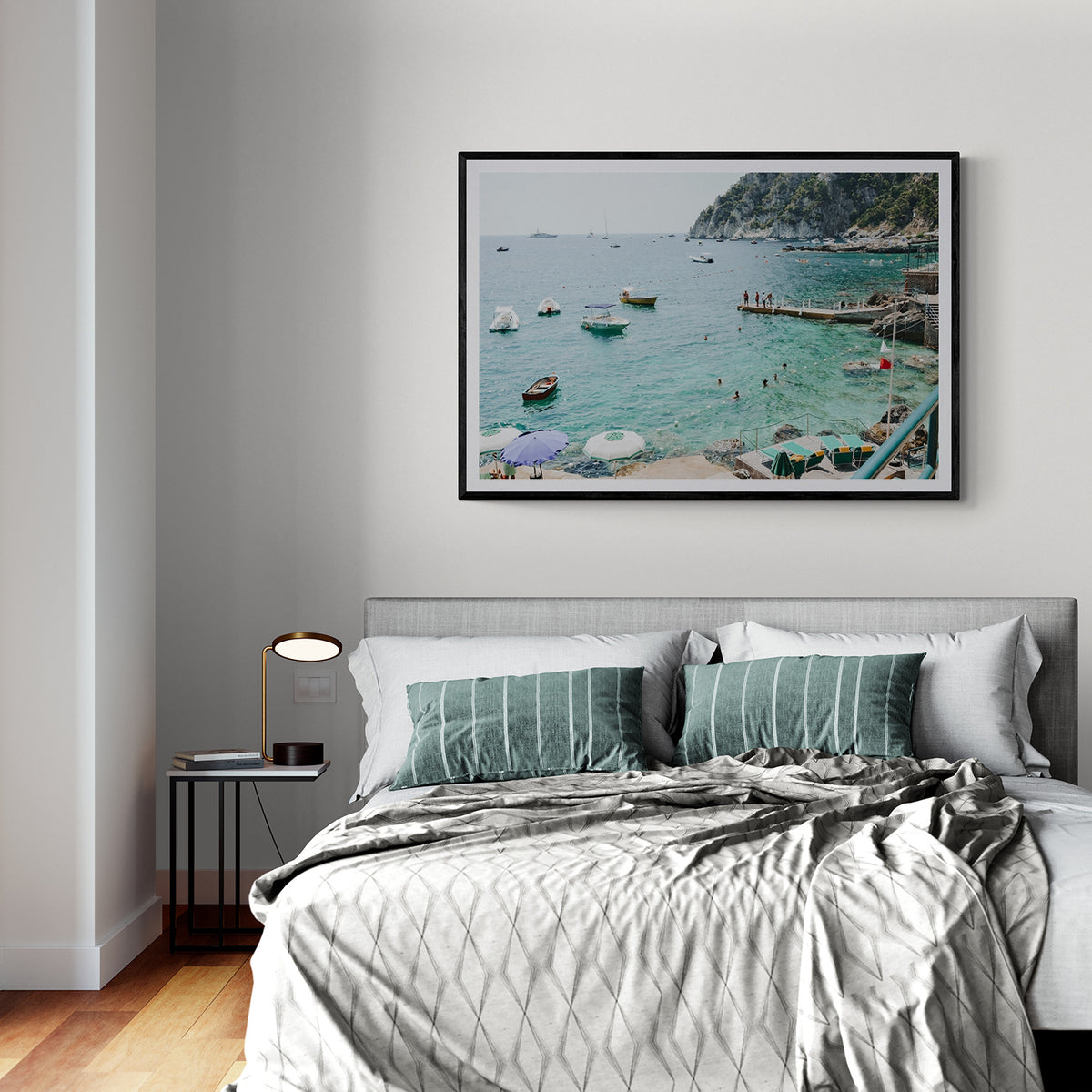 Delizia Pomeridiana framed wall art print styled in a bedroom interior