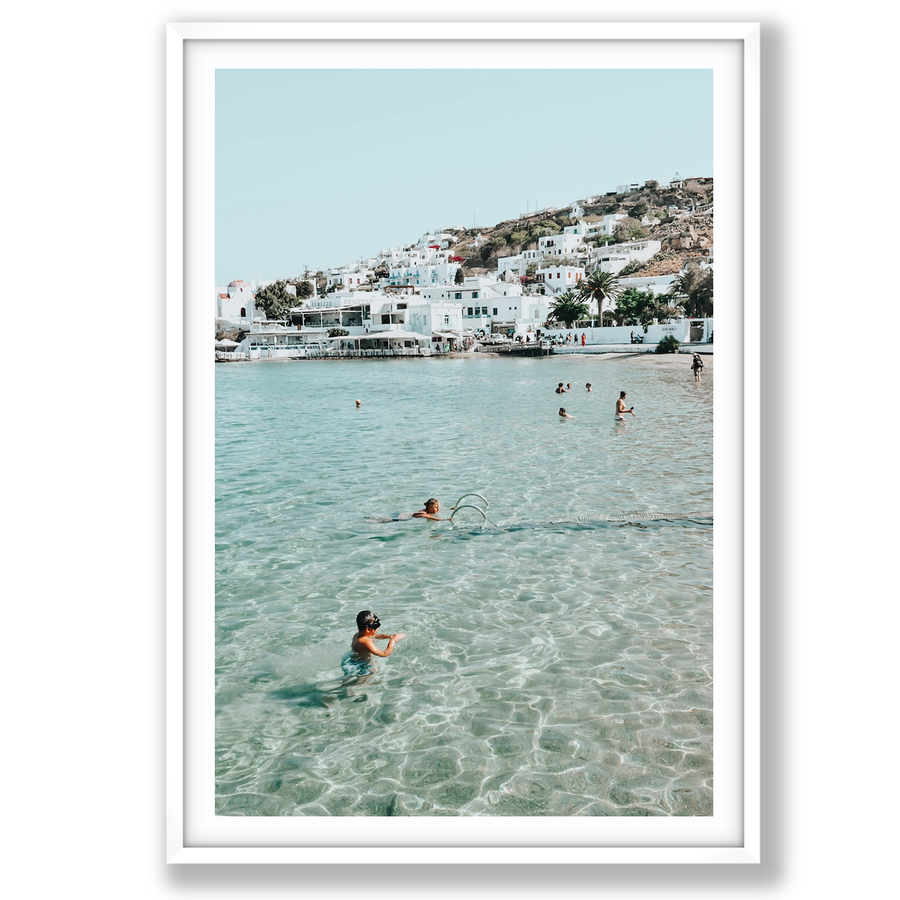Beside The Seaside Mykonos beach Greek island wall art main fine art print image
