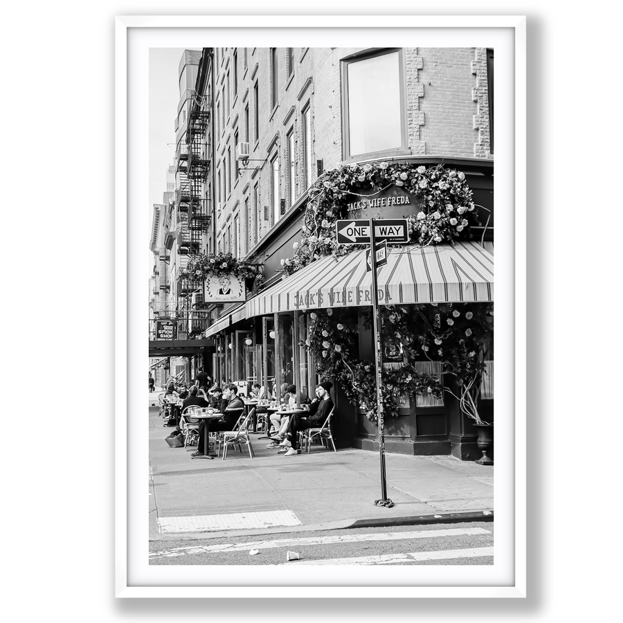 Freda's Feast New York NYC Black & White wall art main fine art print image