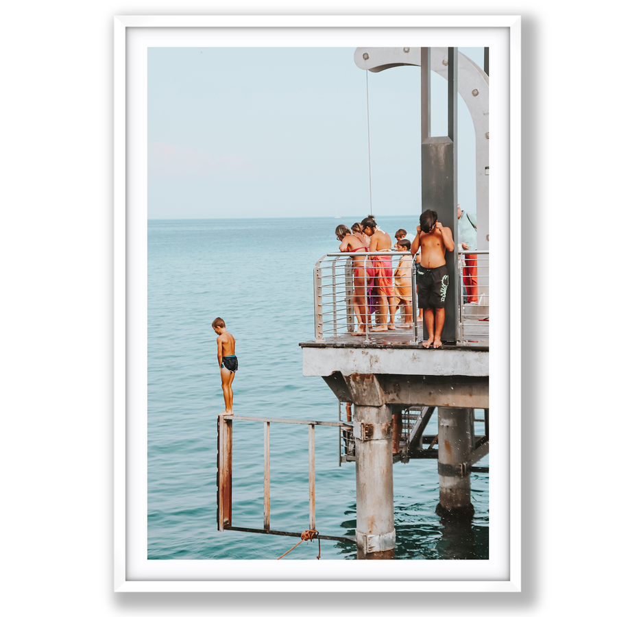 Golden Boy Italian Alassio coastal decor wall art main fine art print image