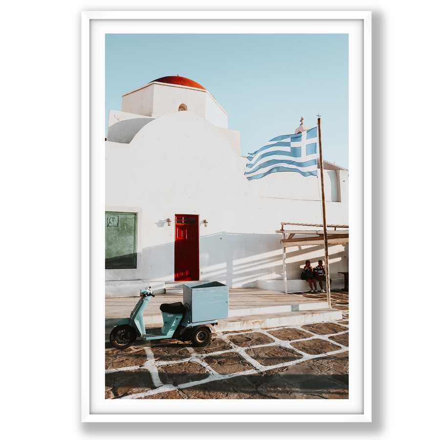 Mykonos Postcard Mykonos Greek island wall art main fine art print image