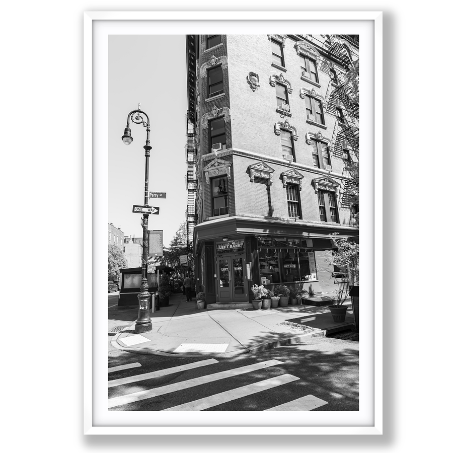 Parisian On Perry New York NYC Black & White wall art main fine art print image
