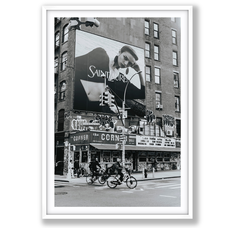 Runway To Rooftops New York NYC Black & White wall art main fine art print image