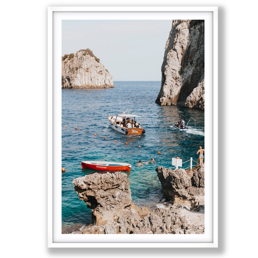 Set Sail Capri Sailboat coastal wall art main fine art print image