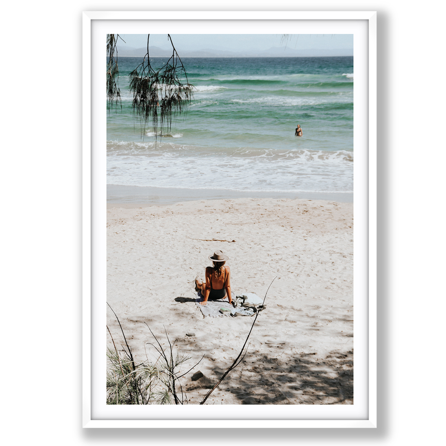 Take It Easy Byron Bay beach coastal decor wall art main fine art print image