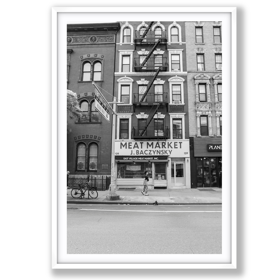 Vertical Village New York NYC Black & White wall art main fine art print image