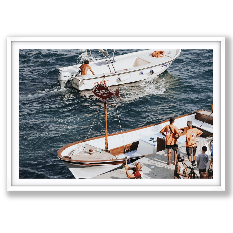 Water Taxi Positano wall art main fine art print image