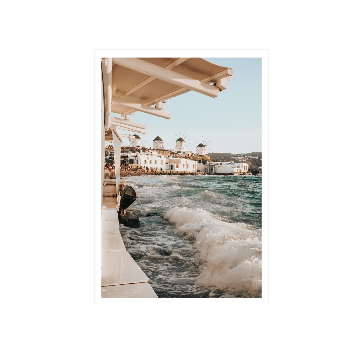 Windmills Mykonos Greek island wall art GIANT unframed fine art print
