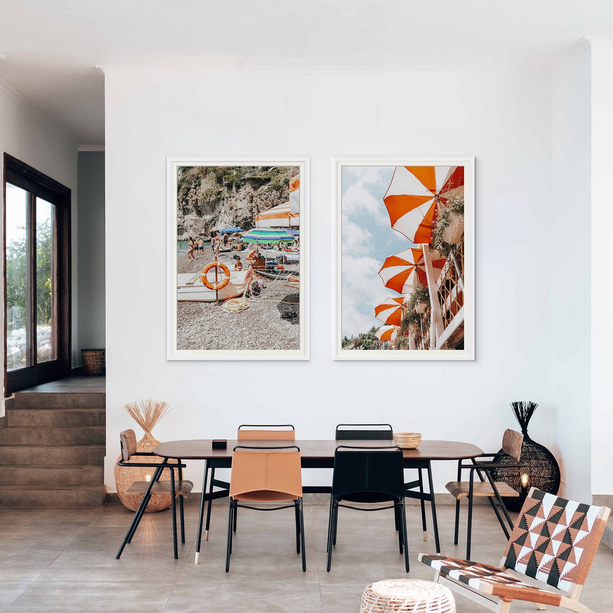 Il Ragazzo + Mantienilo Semplice print set styled in a room