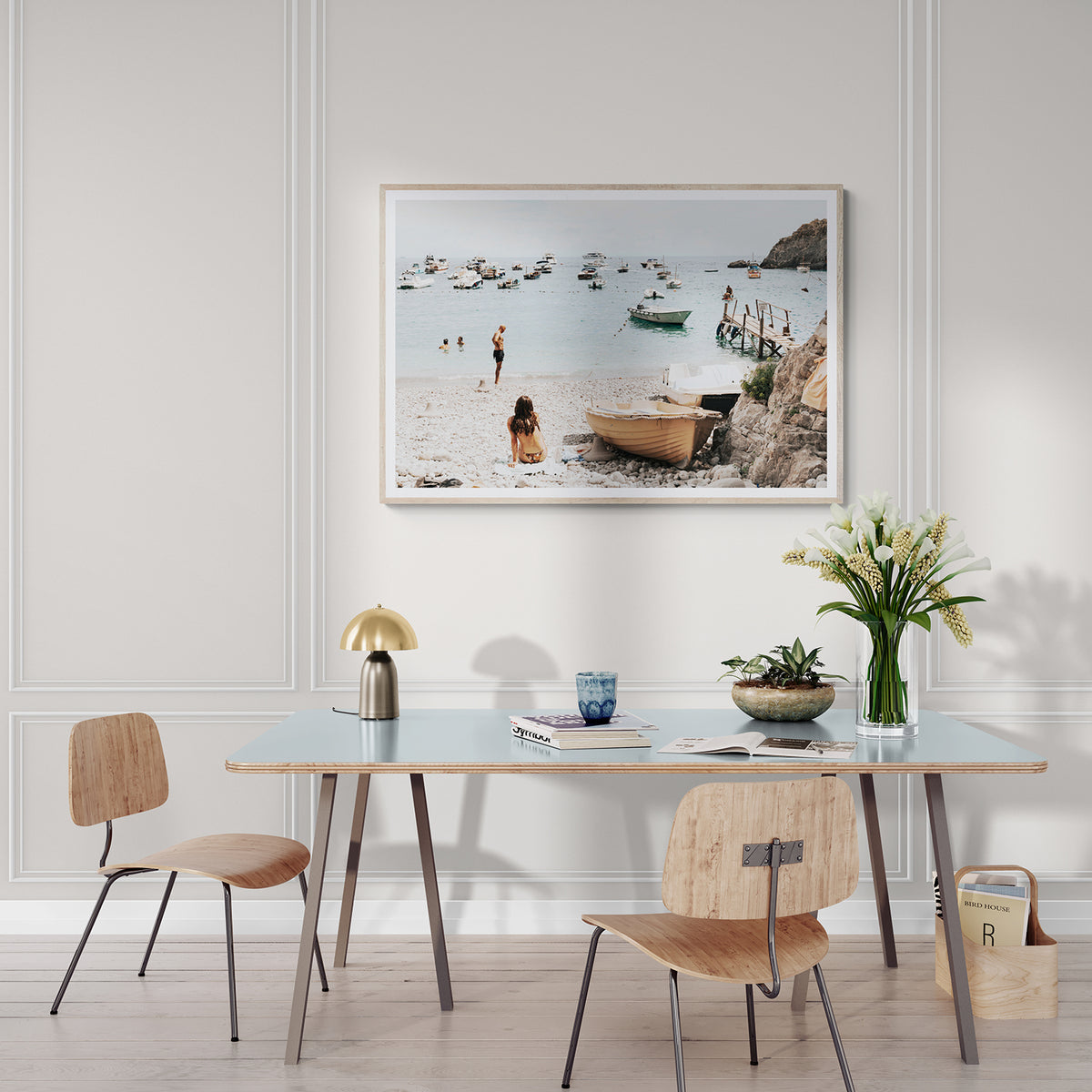 L’Osservatore framed wall art print styled in a dining room interior