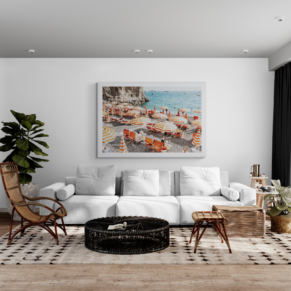 Amichi Co artwork styled in a living room