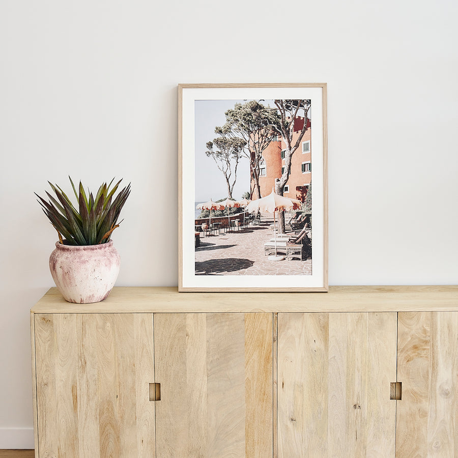 Mezzatorre, Ischia Italy fine art photography print by Amichi Co, styled in a collector’s home