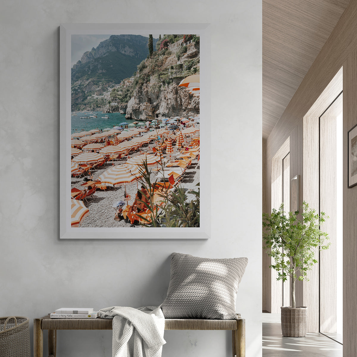 Bagni d’Arienzo framed wall art print styled in a hallway interior