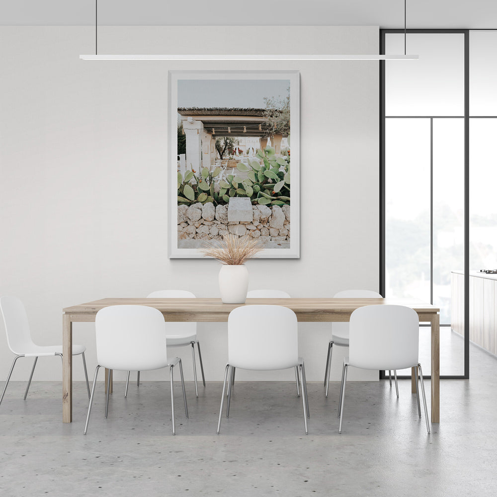 Puglia Flora Puglia Borgo Egnazia Mediterranean wall art white framed print styled in a room