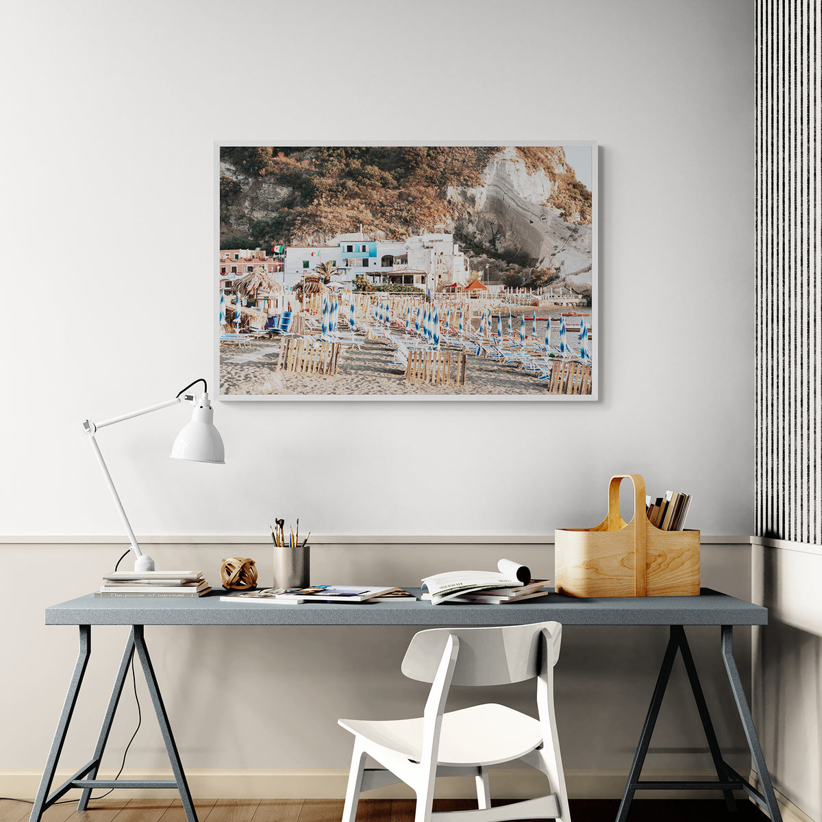 Sant’ Angelo framed wall art print styled in a home office interior