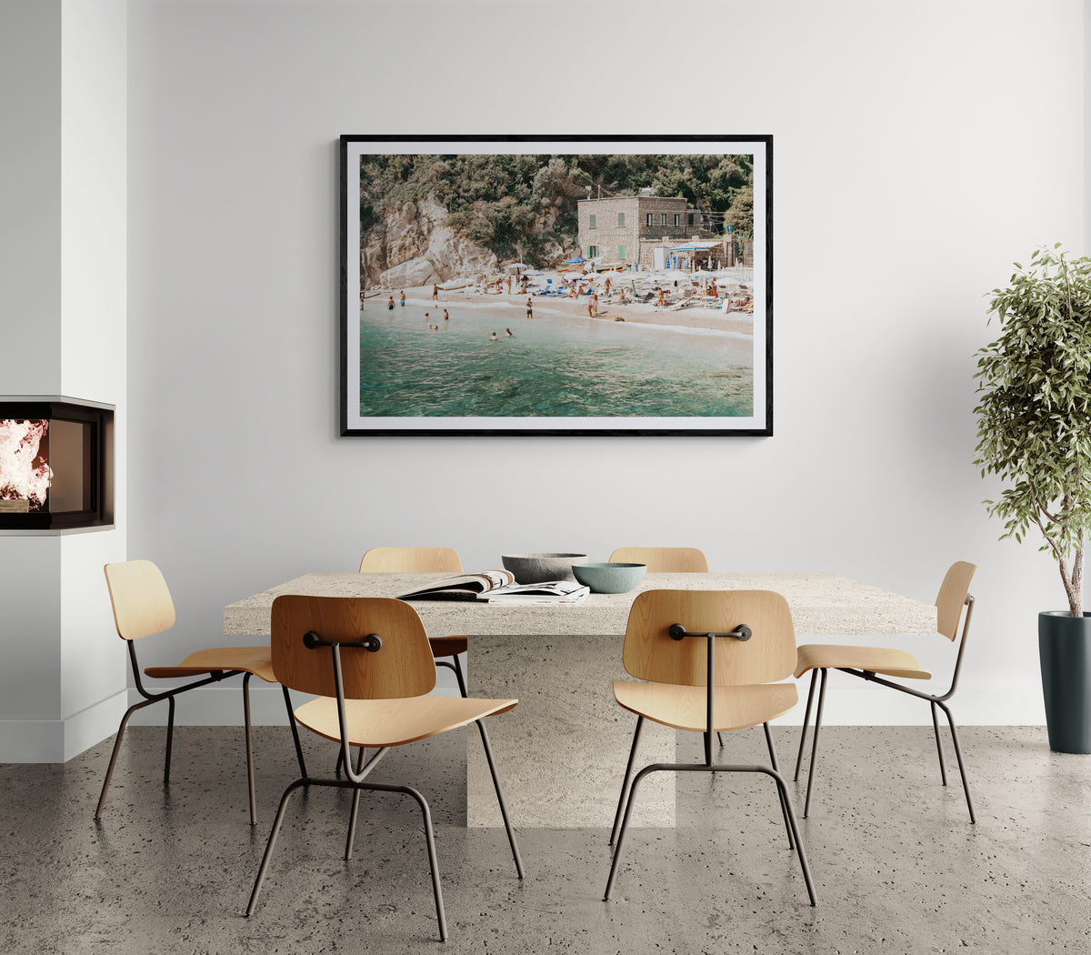 Secluded Sanctuary Italian Mediterranean decor wall art styled in a room