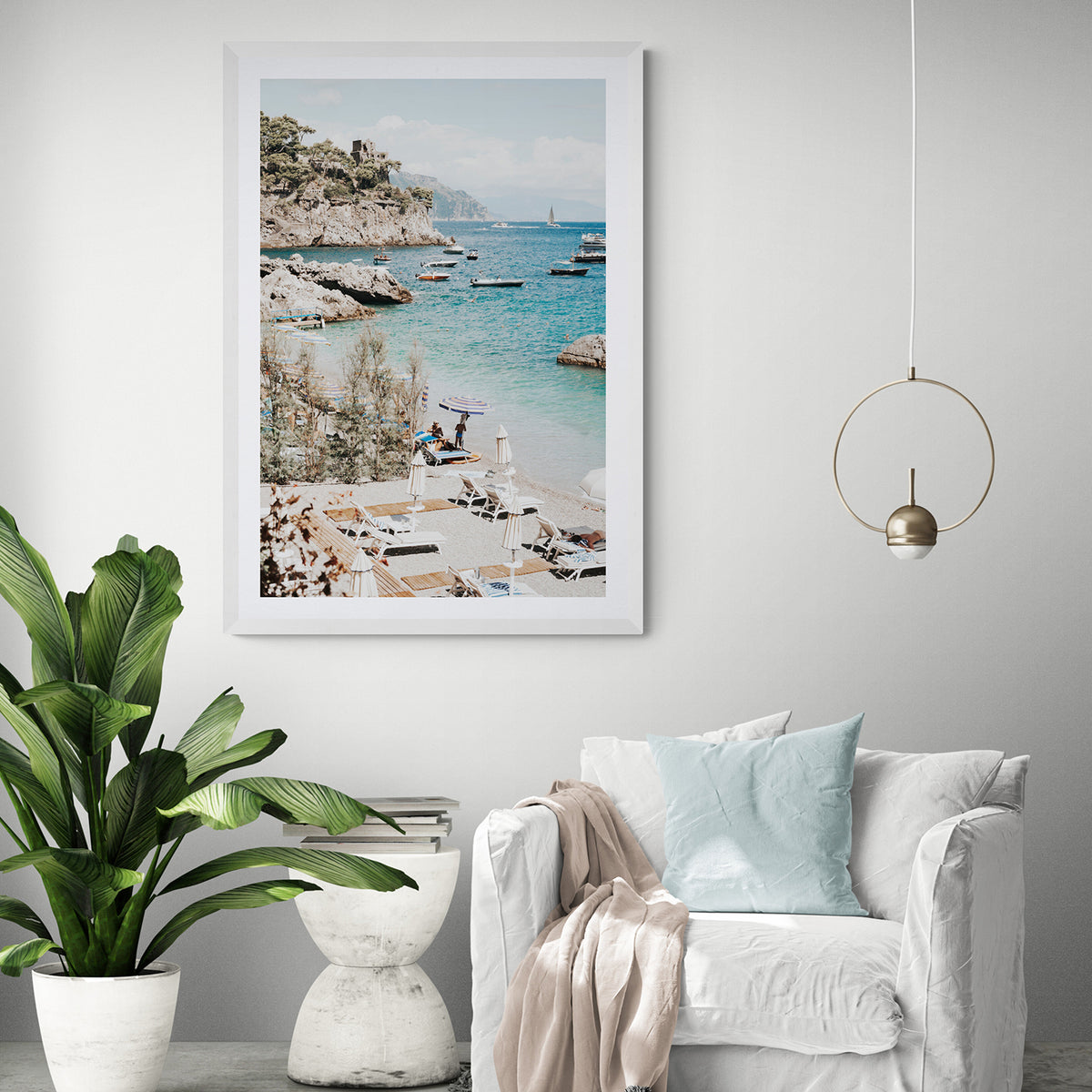 Sizzling Summer Days artwork styled in a room