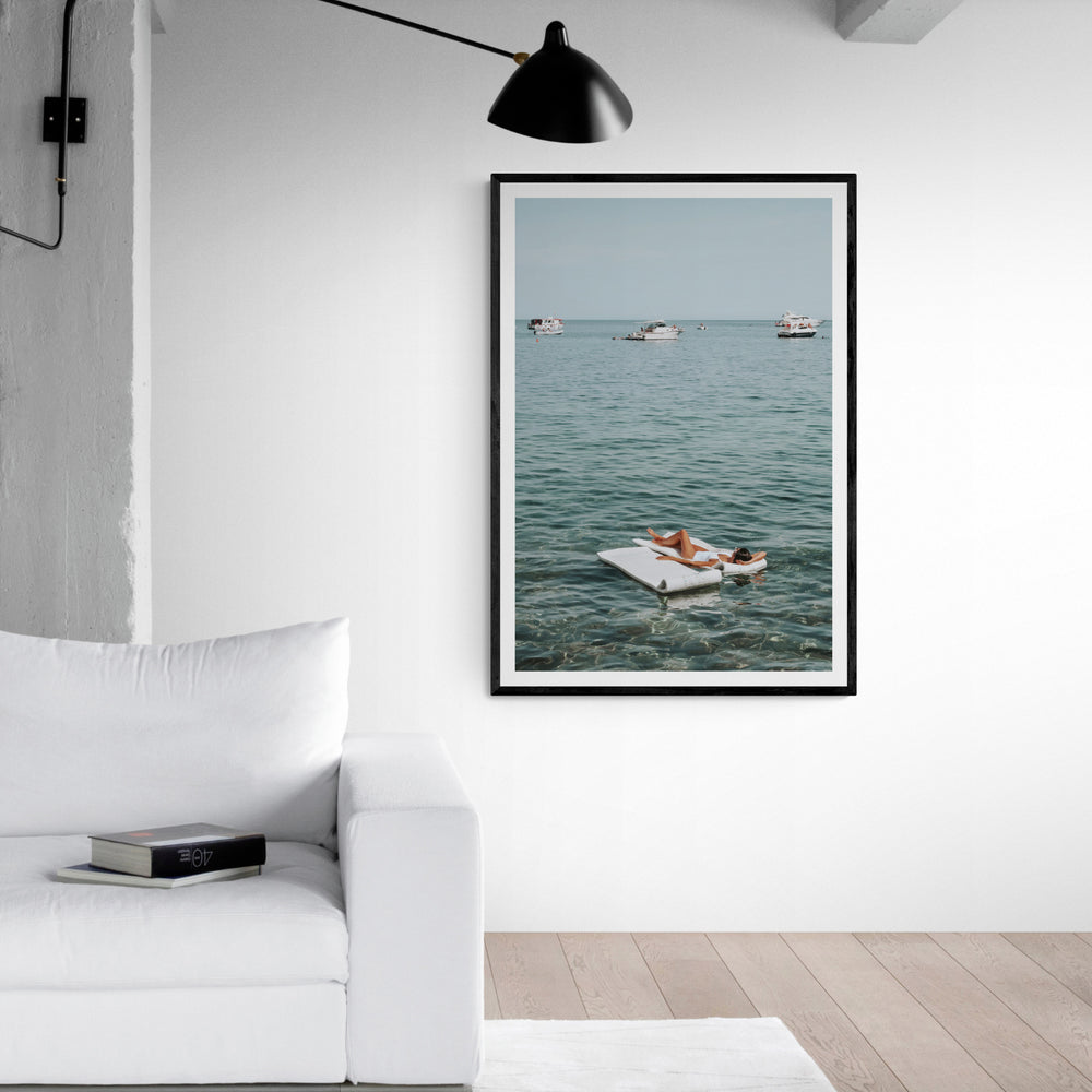 Style Queen Tuscany coastal wall art framed print styled in a room view 3