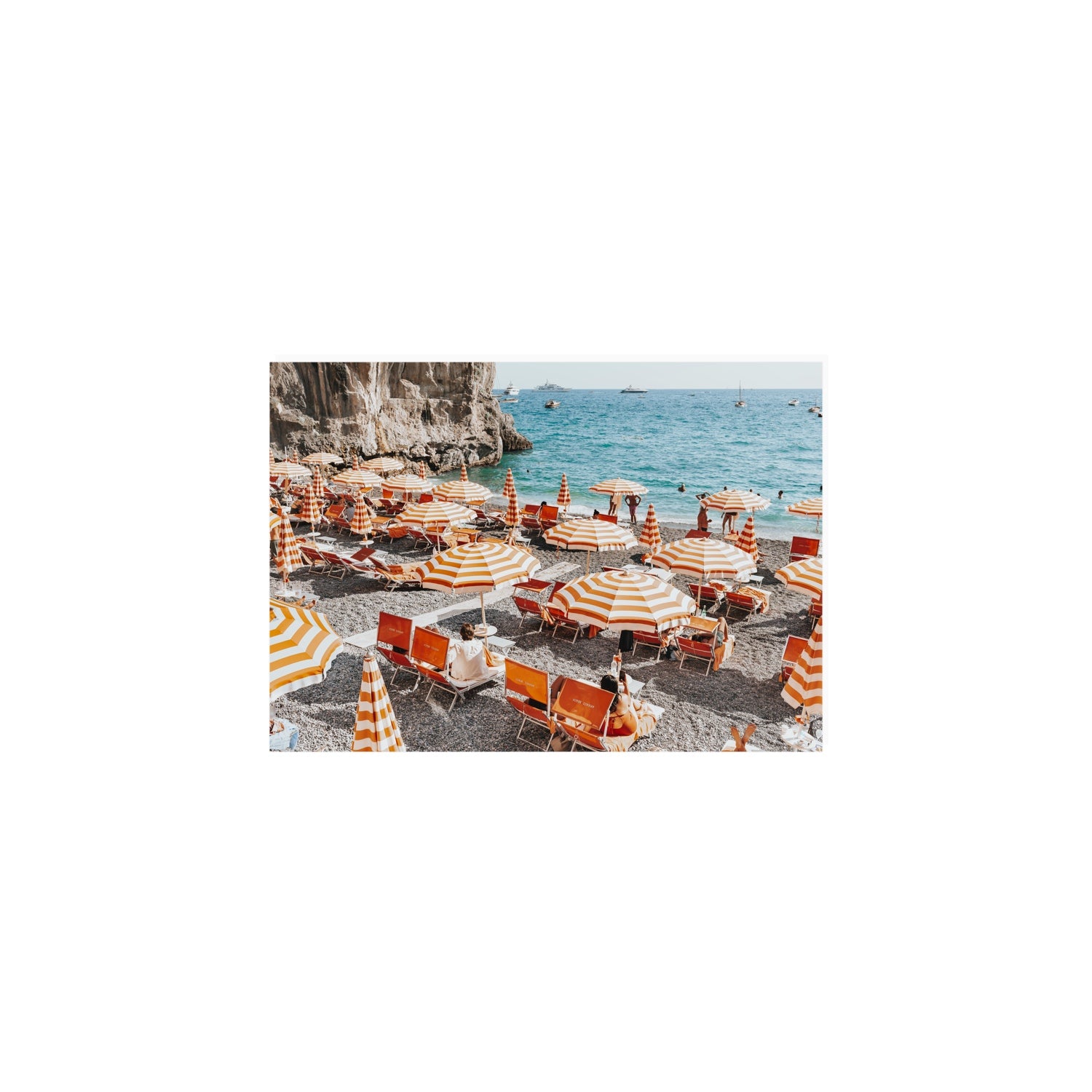 Mango Sorbet Positano Italian Mediterranean decor wall art A5, 21 x 14.8 cm unframed fine art canvas