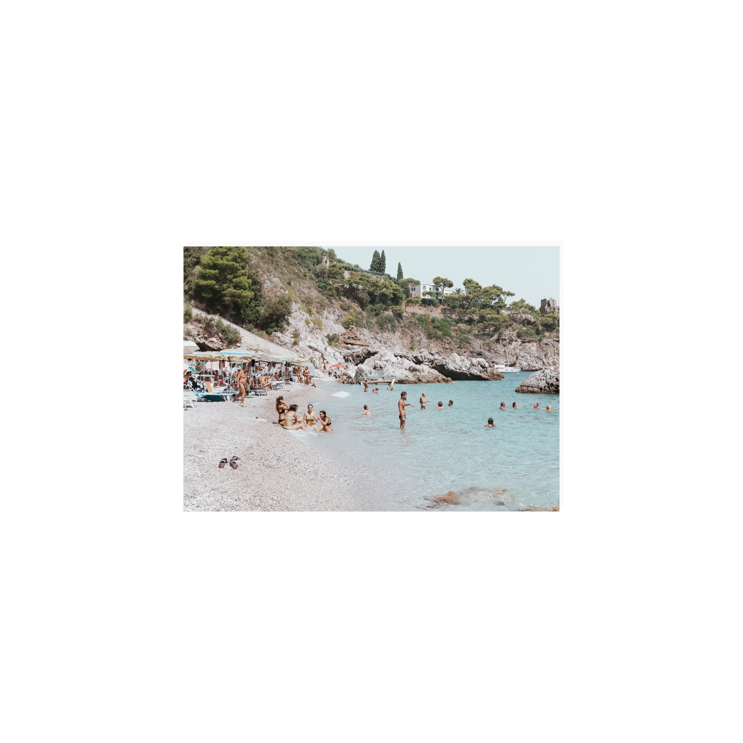 La Vacanza Amalfi Mediterranean wall art A5, 21 x 14.8 cm unframed fine art canvas