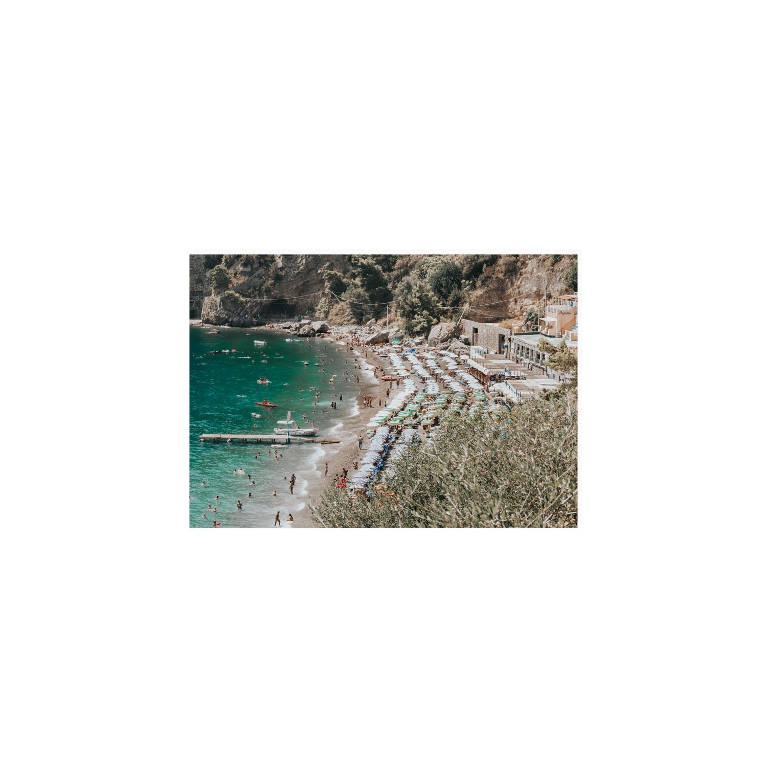 Fornillo Beach fine art print, Positano, Italy, A5 · 21 x 14.8 cm, Unframed, Fine Art Canvas