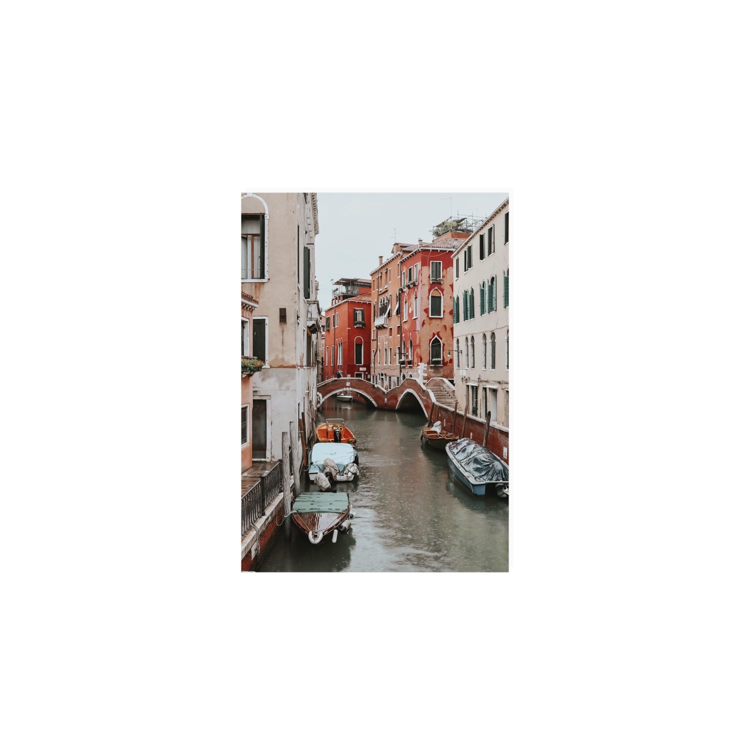 City of Water Venice Italian Mediterranean decor wall art A5, 21 x 14.8 cm unframed fine art canvas