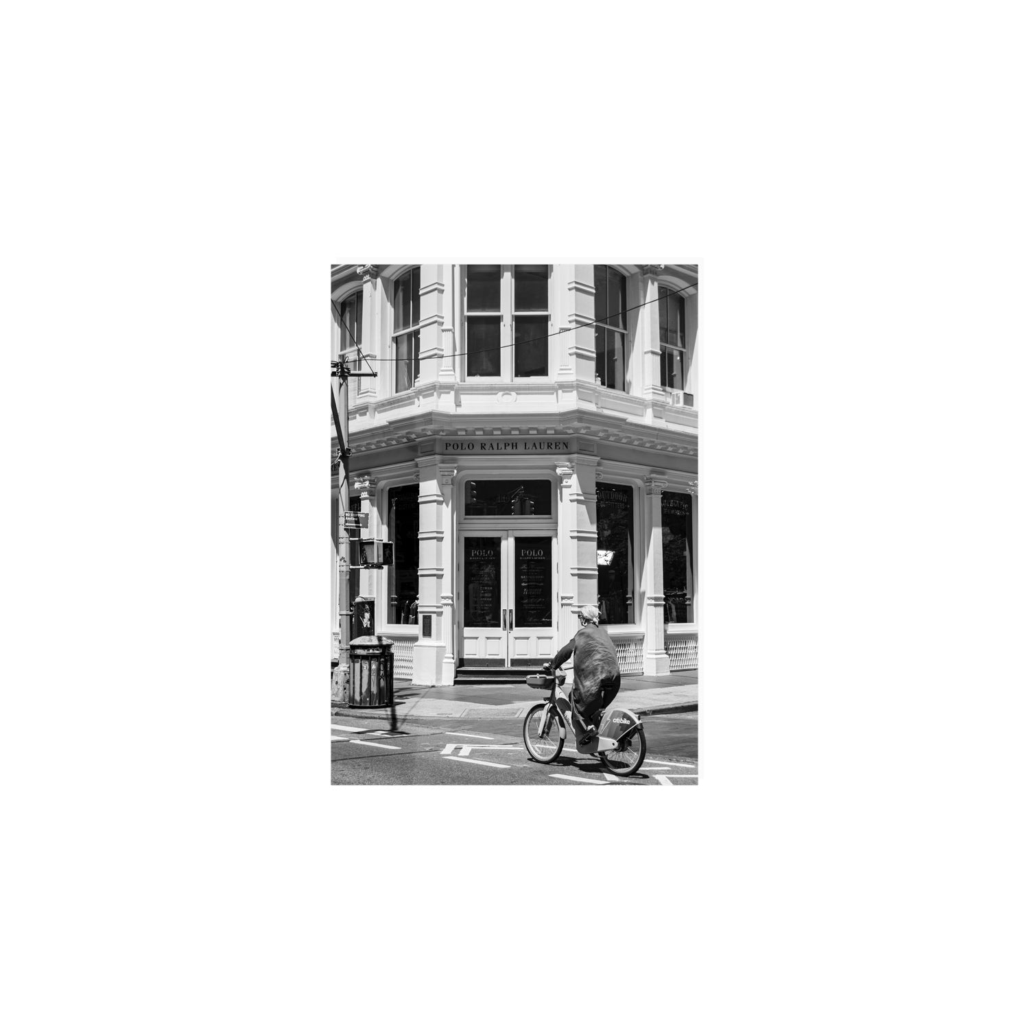 Downtown Rider New York NYC Black & White wall art A5, 21 x 14.8 cm unframed fine art canvas