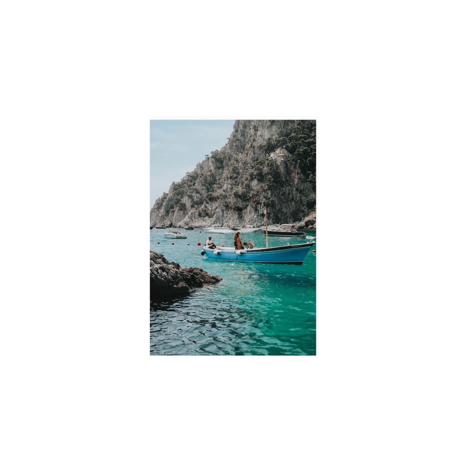 Emerald Escape fine art print, Capri, Italy, A5 · 21 x 14.8 cm, Unframed, Fine Art Canvas