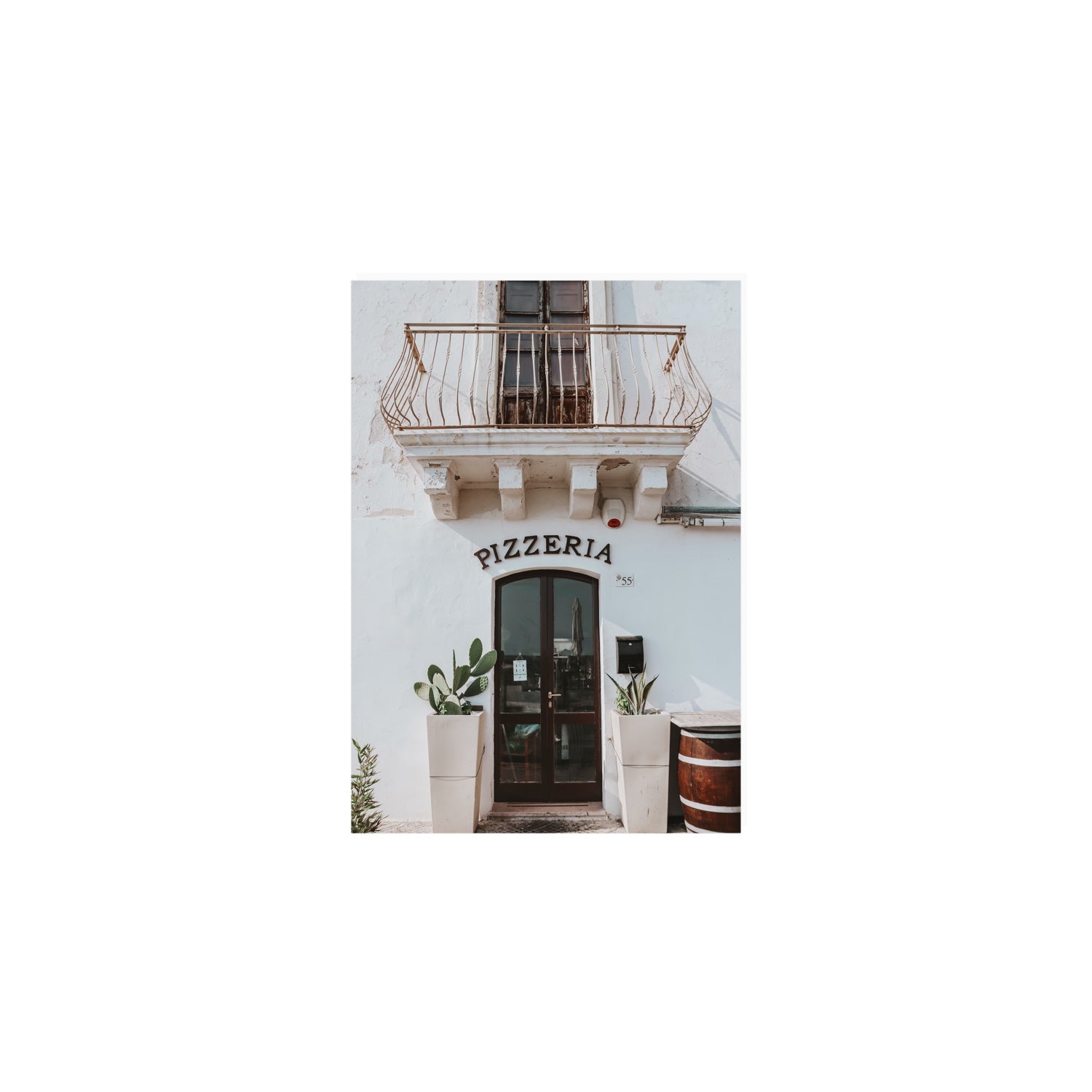 Pizzeria Puglia Italian wall art A5, 21 x 14.8 cm unframed fine art canvas